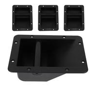 YARNOW 4 Pièces Poignée en Plastique Noire pour Haut-Parleur, Confortable et Facile à Installer, sans Bords Rugueux, pour Porte de Grange ou Subwoofer