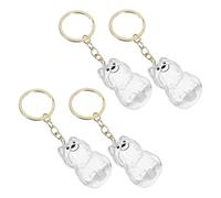 YARNOW 4 pièces Porte Clés de Stockage de Poils de Chien Transparent Boîte Commémorative pour Cheveux Animaux Accessoire Sentimental pour Voyage et Usage