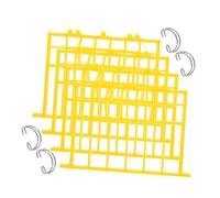 YARNOW 4 pièces Porte de Cage à Oiseaux avec Crochets Abs Installation Facile Anti-Retour Compatible Cage Pigeon Cailles et Petits Oiseaux