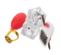 YARNOW 4 Pièces Set de Jouets Farceurs Anneaux Pulvérisateurs Deau Faux Ongles Doigts et Glaçons pour Fêtes Halloween et Poisson