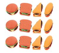 YARNOW 40 Pièces Play Kitchen Pretend Food Set Miniature Realistic Hamburger Sandwich Hot Dog Toast for Role Play and DIY Accessories