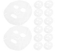YARNOW 400 Pièces Masque Visage Feuille de Masque Facial en Coton Blanc Forme Visage pour Soins DIY à Domicile Toutes Âges