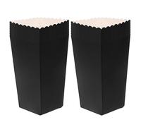 YARNOW 48pcs Boîtes de Popcorn en Papier Noir pour Présentation Alimentaire et Fêtes, Grosse Capacité, Design Élégant, Matériau Sûr pour Snacks comme Popcorn et Frites