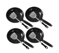 YARNOW 4ensembles Poêles Miniatures Plastique avec Spatule Marmites Miniatures pour Décoration De Maison De Poupée Batterie De Cuisine pour Micro-paysages