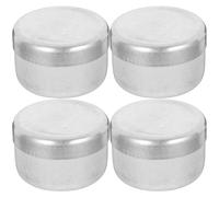 YARNOW 4pcs Conteneurs D'échantillons Ronds en Aluminium avec Couvercles, Boîtes de Pesage Précises pour Conservation de Terre, Usage en Laboratoire Terrain