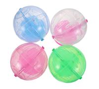 YARNOW 4pièces Balle Exercice Silencieuse pour Hamster Jouet Interactif pour Petits Animaux Accessoire De Cage pour Gerbilles Et Souris