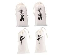 YARNOW 4pièces Lot Chaussures De Danse avec Cordon De Serrage pour Transport Et Rangement des Chaussons De Ballet