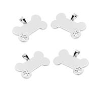 YARNOW 4pièces Médaille pour Chien Personnalisée Gravée Vierge Acier Inoxydable Médaille Anti-Perte pour Animaux De Compagnie