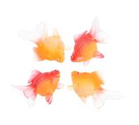 YARNOW 4pièces Poisson Rouge Miniature Faux Poisson Aquarium Artificiel Flottante pour Aquarium Mini