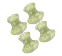 YARNOW 4pièces Set Outils de Guasha Jade Champignon Massage Visage Anti-âge Soin Peau Compact Portable pour Yeux Cou et Corps