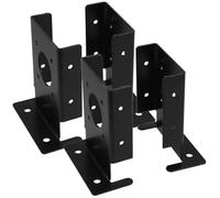 YARNOW 4pièces Supports De Clôture pour Jardin Bases De Clôture pour Piquets De Pelouse pour Cour Fixation Stable sans Étapes Compliquées Utilisation Sol