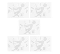 YARNOW 5 Autocollants Blancs en PVC Design Drôle et Unique Rappel de Niveau de Carburant pour Réservoir de Carburant SUV et Véhicule pour Décoration Extérieure Voiture