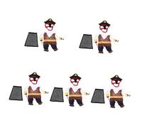 YARNOW 5 Ensembles Costume De Transformation pour Animaux De Compagnie Chiot Pirate Cosplay Accessoire Costume De Chien Résistant À l'usure Vêtements Drôles pour Animaux De Compagnie