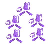 YARNOW 5 Ensembles Kit Plongée pour Poupée avec Masque et Bouteille PP Accessoires Réalistes pour Jeux Imitation et Collection de Poupées
