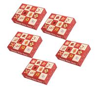 YARNOW 5 Pièces Boîte à Loterie Vide Papier DIY pour Jeu de Tirage Fête Du Nouvel An Boîte Cadeau Vide pour Animation et Cadeaux