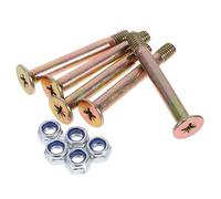 YARNOW 5 Pièces Boulons pour Parasol de Terrasse, Fixation Sécurisée Mât | Acier, Installation Facile, Stabilité Assurée, pour Plages et Camping, Accessoires de Patio, Or