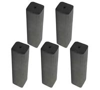 YARNOW 5 Pièces Charbon de Bois Multifonctionnel Noir en Bois et Bambou, Simple à Utiliser, pour Cuisson et Chauffage Devant la Cheminée, Camping Débutant et Professionnel