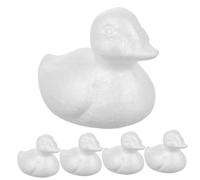 YARNOW 5 pièces Figurines de Canard Mousse DIY pour Projets Artistiques Décorations Blanches Polystyrène pour Bricolage Fêtes et Décorations Maison