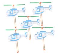 YARNOW 5 pièces Jouets Avion Garçon Fille Planeurs Caoutchouc Hélicoptère Créatif à Moteur Élastique Modèles Educatifs pour Activités Extérieures et Apprentissage Pratique