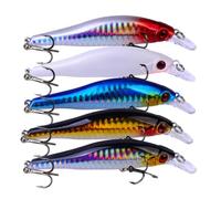 YARNOW 5 Pièces Leurre Pêche Carnassier Souple en Plastique Léger et Portable Accessoire de Pêche Couleur Aléatoire