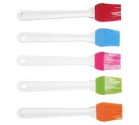 YARNOW 5 Pièces Lot de Pinceaux Silicone pour Barbecue et Pâtisserie avec Manche Transparent Brosse Souple Anti-Rayures pour Badigeonner Huile Sauce et Beurre Résistante Chaleur Usage
