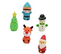 YARNOW 5 Pièces Marionnettes à Doigts Garçon Fille Jouets Éducatifs Interaction Noël Père Noël pour Activités Imaginatives et Jeux Parent Garçon Fille