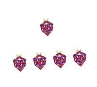 YARNOW 5 Pièces Serviette Triangle pour Animaux De Compagnie Collier pour Chiot Collier Formel pour Bandana Halloween Chiot Bandana Chat Lavable Bavoir Chat Violet,Mauve Polyester