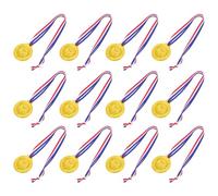 YARNOW 50 Médailles Sportives pour Garçon et Filles en Métal Doré avec Rubans, Lot de 50 Pièces, Récompenses pour Compétitions, Fêtes et Événements Sportifs, Médailles de Vainqueur