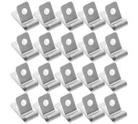 YARNOW 50 Pièces Clips de Clôture pour Fil en Acier Inoxydable Clips de Fixation pour Grillage et Fil Argenté Clôture Agricole Fermes Anti-Corrosion Prise Ferme