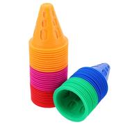 YARNOW 50 Pièces Cônes Roller Patinage Souples en PVC pour Exercices dans Parcs et Communautés Multicolores