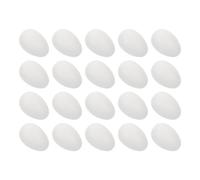 YARNOW 50 Pièces Lot de 50 Œufs de Pâques en Plastique Blanc Non Peint à Décorer Soi-Même, Décorations DIY pour Garçon et Filles, Accessoires de Fête Éducatifs pour Atelier Créatif