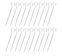 YARNOW 50 Pièces Metal Skewers For Kabobs Stainless Steel Barbecue Skewers With Secure Goosetail Design Reusable Grill Sticks For Oven Air Fryer Meat Vegetables Cooking