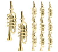 YARNOW 50 Pièces Mini Instruments de Musique Ornements Trompette Dorée Violon pour Décoration Sapin de Noël DIY et Projets