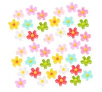 YARNOW 50pièces Breloques Résine Forme De Fleur Mini Bouquets Marguerites à Dos Plat Décorations Pour Nail Art Bijoux Et Scrapbooking Lot