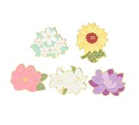 YARNOW 5pcs Épingles Créatives en Alliage Forme Tournesol Série Fleur, Faciles à Porter et Retirer, Accessoires Décoratifs pour Événements Formels et Mariages