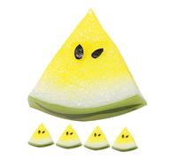 YARNOW 5pièces Lot de Mini Tranches De Pastèque Résine Décorations Fruits Miniatures pour Maison De Poupée Et Scènes Artificielles