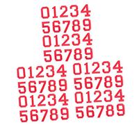 YARNOW 6 Ensembles Autocollant De Maillot De Football Coudre Des Patchs Numérotés Appliques Numérotées Maillot De Sport Numéro De Casque Stickers Maillots De Foot Tissu Non Tissé Rouge