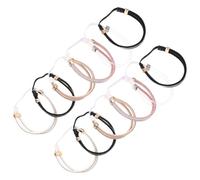 YARNOW 6 Paires Bandes Élastiques Décoratives pour Talons Hauts et Sandales, sans Installation, Empêchent le Glissement du Talon, Bande Élastique en Pu pour Personnes Actives
