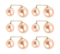 YARNOW 6 pièces Broche Épingle Nourrice Perles Artificielles Fixation Élégante pour Châle Robe Jupe et Col Alliage et Perles Fines Cadeau Femme Fille