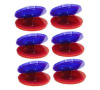 YARNOW 6 Pièces Castagnette Éducative pour Garçon Fille Musical Rouge et Bleu Instruments de Rythme pour Précocité et Apprentissage Musical