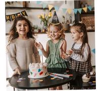 YARNOW 6 pièces Chapeaux Papier Coniques pour Fête Nouvel An et Confortables avec Bande Élastique Décorations Thématiques Noir Or Accessoires Fournitures Nouvel An