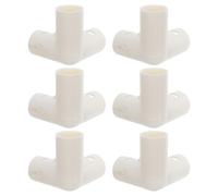 YARNOW 6 Pièces Connecteur 3 Voies en Plastique Blanc pour Clôture de Jeu Bébé, Articulation Flexible Compatible Panneaux de Parc Intérieur pour Garçon et Fille