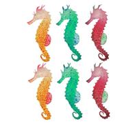 YARNOW 6 Pièces Décor Lumineux Silicone Flottant pour Aquarium Ornement sans Batterie Décoration Naturelle pour Aménagement Aquatique et Bureau