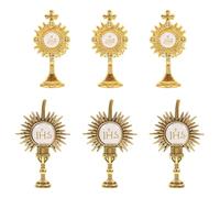 YARNOW 6 Pièces Épingle de Croix Chrétienne en Alliage de Zinc Or, Légère et Élégante, Accessoire Raffiné pour Vêtements Lors D'événements Religieux et Décorations Sainte Communion