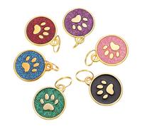 YARNOW 6 Pièces Id De L'animal Bandanas pour Chiens Autocollant Protecteur Étiquettes De Chien Personnalisées Collier De Chien pour Grands Chiens Plaque Traqueur De Chien Alliage De Zinc