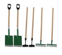 YARNOW 6 Pièces Outils de Maison de poupée Enfants Accessoires Trousse Ornements Miniatures modèle de Paysage de Jardin de Maison de poupée Mini-Outils Alliage Green