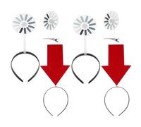 YARNOW 6 Pièces Serrage-tête Créatif Flèche Directionnelle en Métal et Acrylique, Indicateur de Pensée Rotatif pour Fêtes d'halloween et Occasions Festives