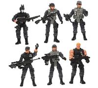 YARNOW 6 Pièces Set de Figurines de Soldats Flexibles Éducatifs pour Modèles de Simulation pour Décoration et Jeux de Rôle