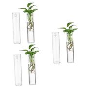 YARNOW 6 Pièces Vase Mural jardinière Murale pour Station de Propagation Tubes de Fleurs Vase Suspendu au Mur Vase cylindrique Transparent Terrarium Pot pourri Pot de Plantes en Verre