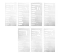 YARNOW 7 Pièces Pochoir pour Toise et Gabarit de Règle en Plastique pour Garçon et Filles Réutilisable Modèle de Graphique de Croissance pour Décoration Murale Rustique et Mesure Ludique